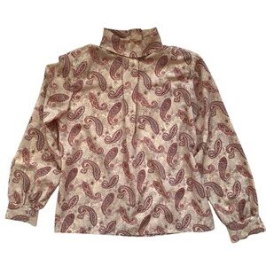 Country Sophisticates by Pendleton Paisley Vintage Blouse 10